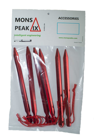 mons peak ix y tent stakes 7075 aluminum set of 6 in package